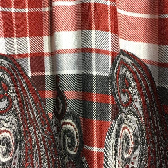 Axara Paris red plaid/paisley tunic - Picture 3 of 6